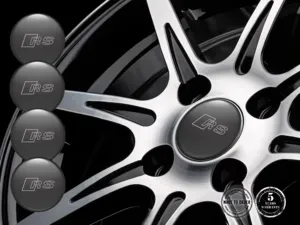Audi Emblemas de Rueda Versión Diseño de Etiqueta Premium